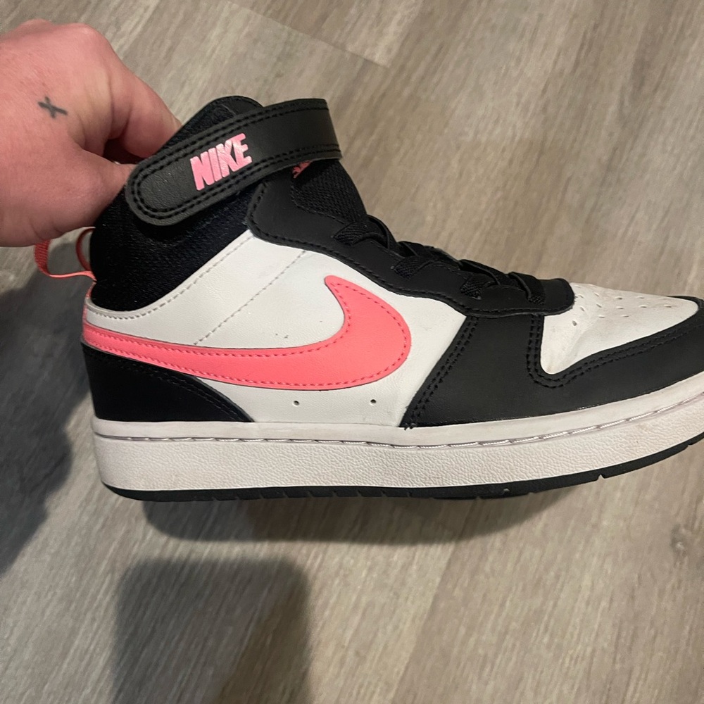 Nike Kids' Black, White, and Pink Sneakers